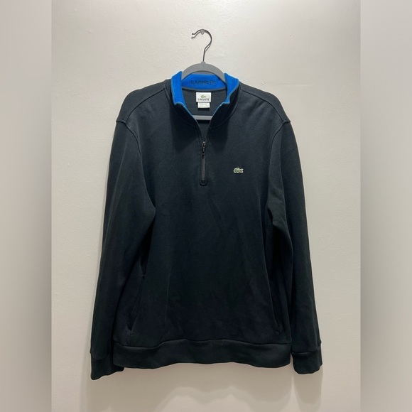 Lacoste 1/4 Quarter Zip Pocket Pullover Sweater Size 2X (7) - Picture 2 of 8
